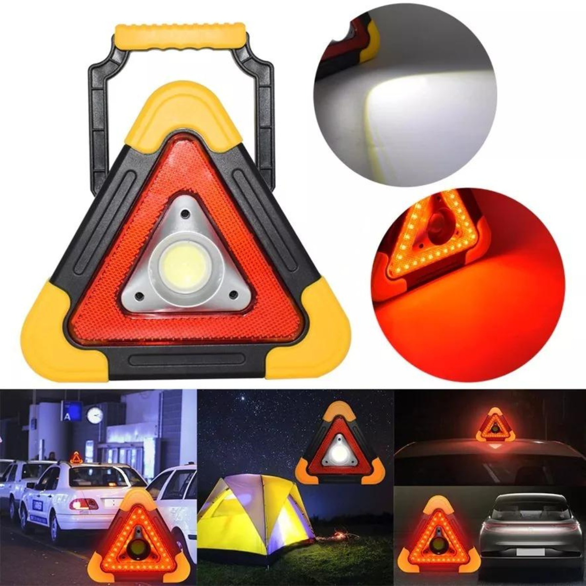 Señalización LED Triangular con 1 Focos
