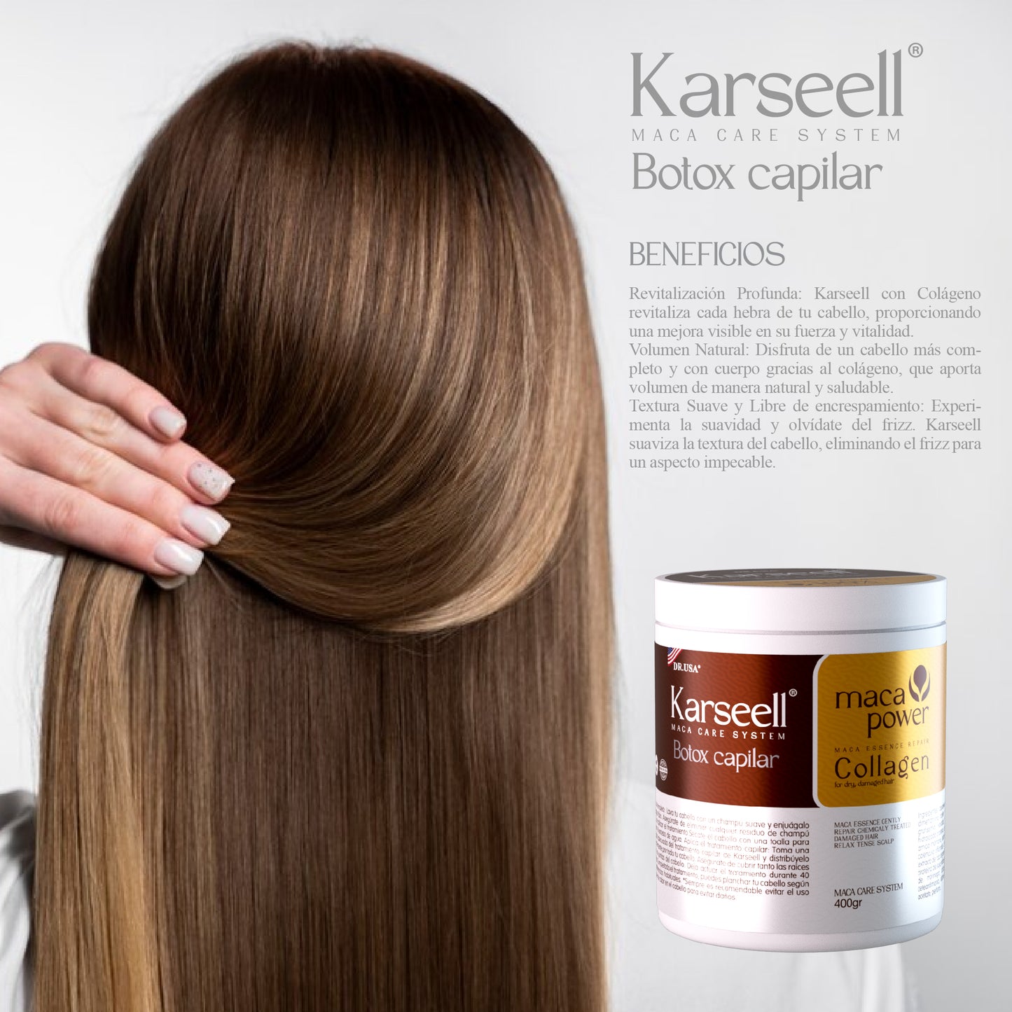 💥 Karseell® BOTOX CAPILAR ¡Devuélvele la vida a tu cabello en minutos! 💆‍♀️✨
