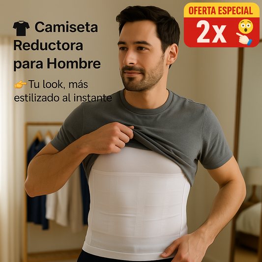 👕 Camiseta Reductora para Hombre™  👉 Tu look, más estilizado al instante.