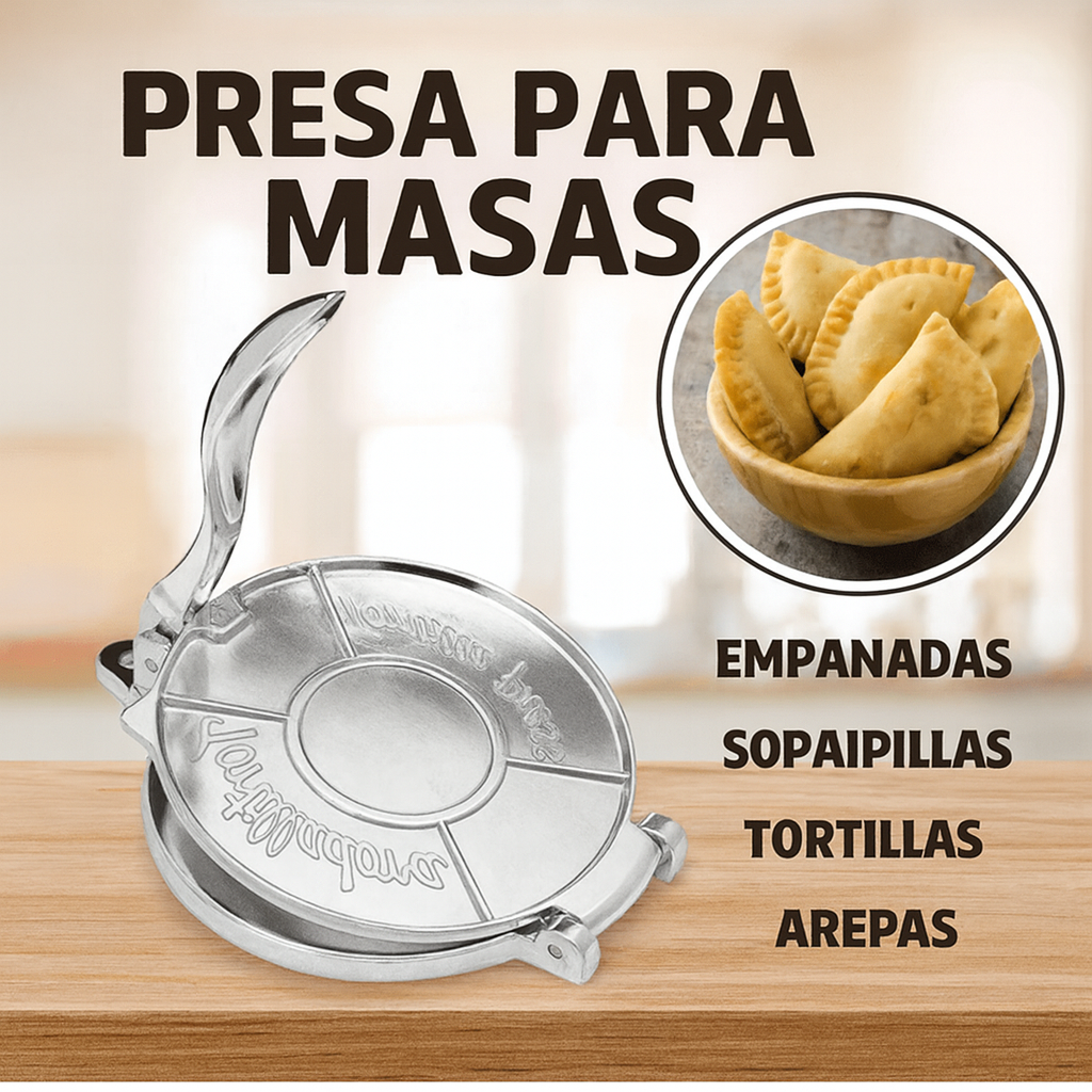🥟 Prensa para Masas™ 👉  Empanadas, Sopaipillas y Arepas perfectas