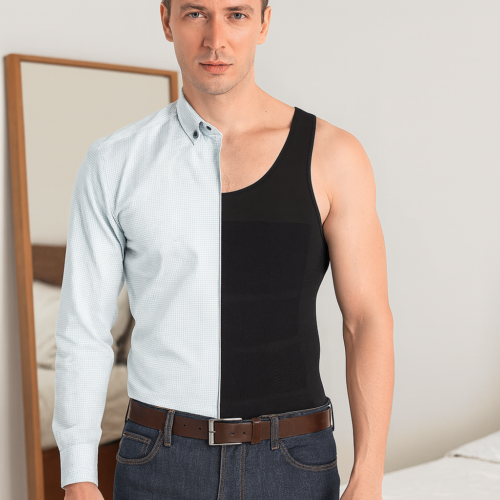 👕 Camiseta Reductora para Hombre™  👉 Tu look, más estilizado al instante.