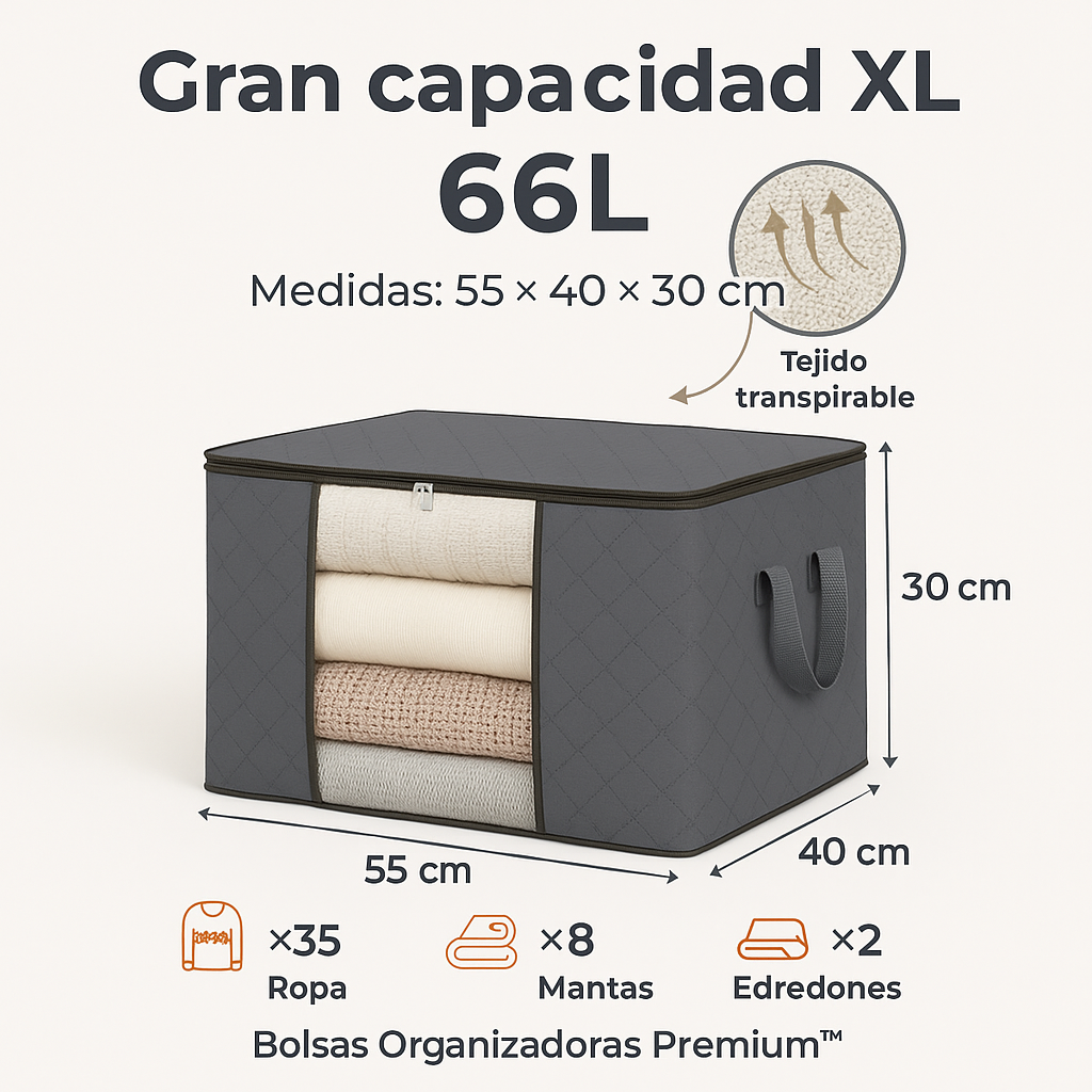 🧳 Bolsas Organizadoras Premium™ 👉 Despídete del desorden y recupera tu espacio.