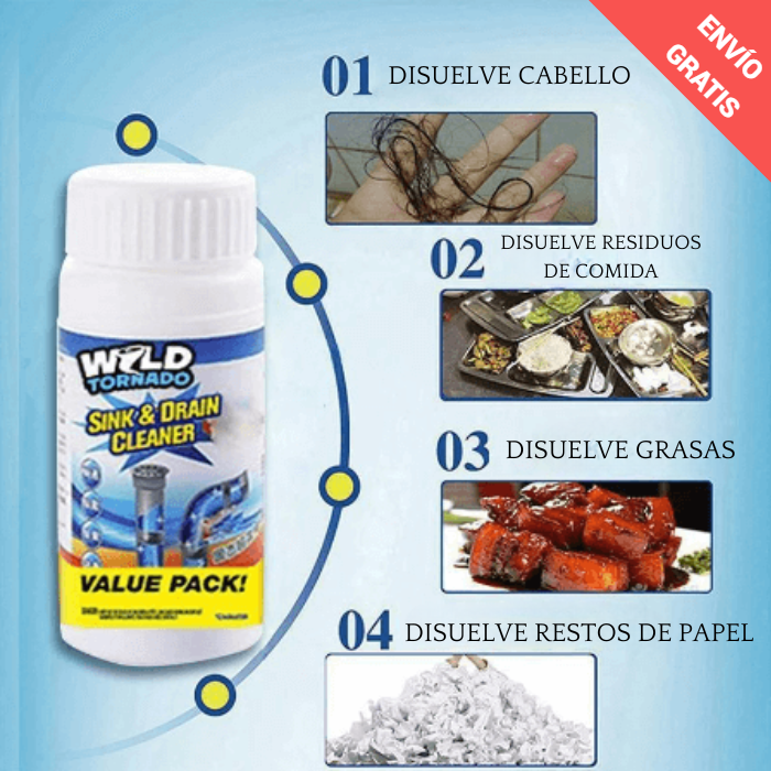 🌪️WildTornado™ Ultra potente 👉 Destapa cañerías al instante