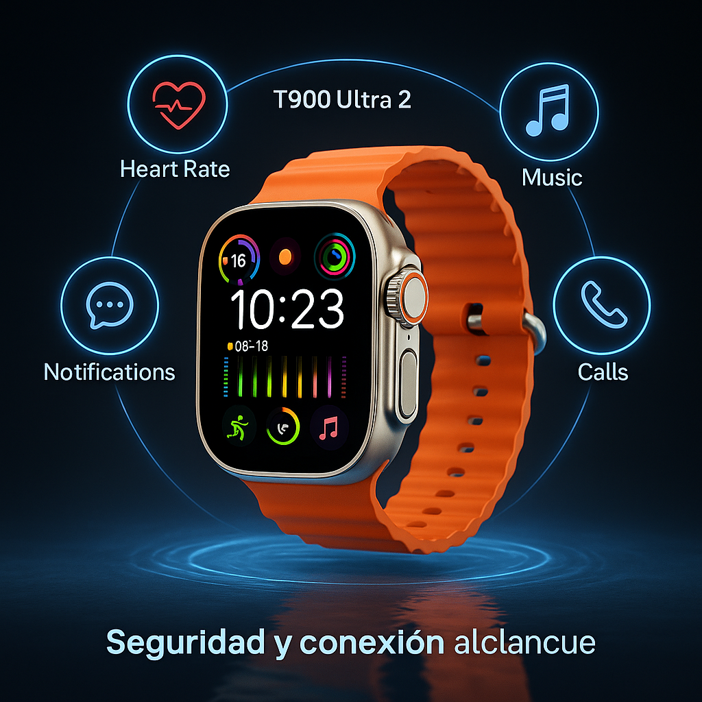 ⌚ Smartwatch T900 Ultra 2™ - 👉 🕵️Seguridad y conexión al alcance de tu mano.