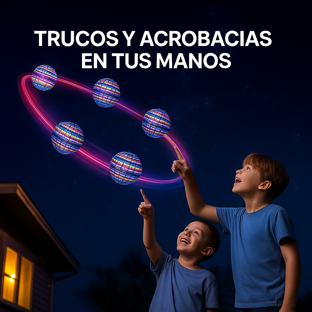🛸 Pelota Voladora LED RGB Mini Drone - 👉 "Trucos y acrobacias en tus manos."